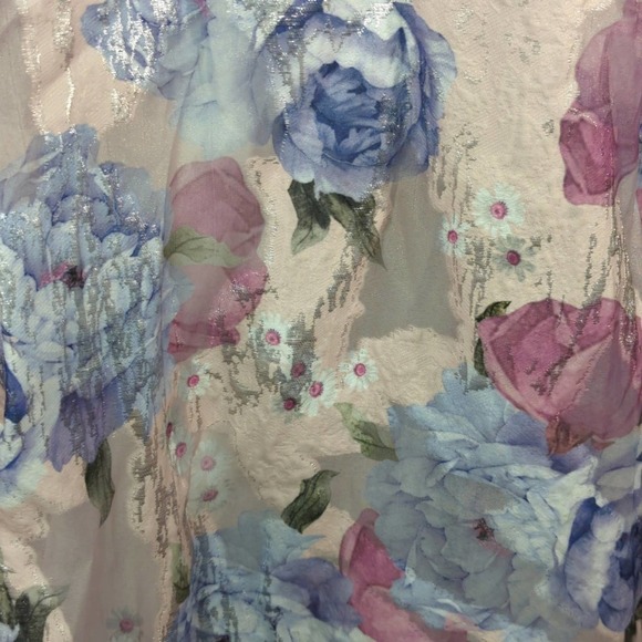 Aidan Mattox‎ Floral Print Crepe One-Shoulder Ball Gown Dress - Picture 12 of 14